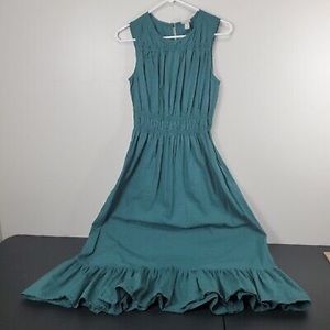 A New Day Women's Teal Green Sleeveless Smocked Waist Dress